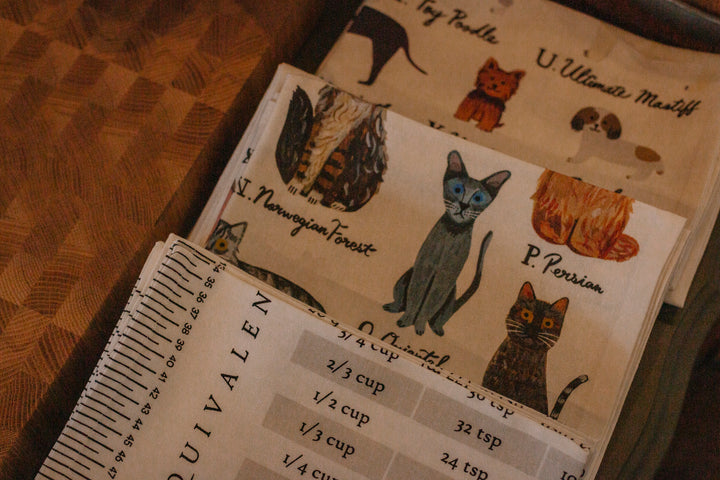 Cat Alphabet Tea Towel