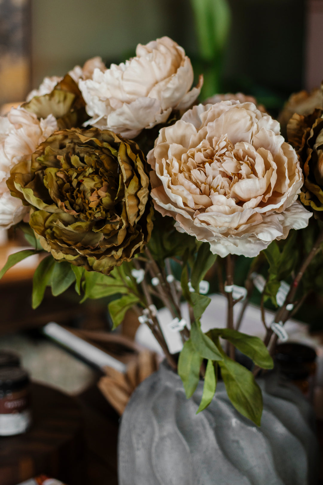Moss Garden Peony Stem