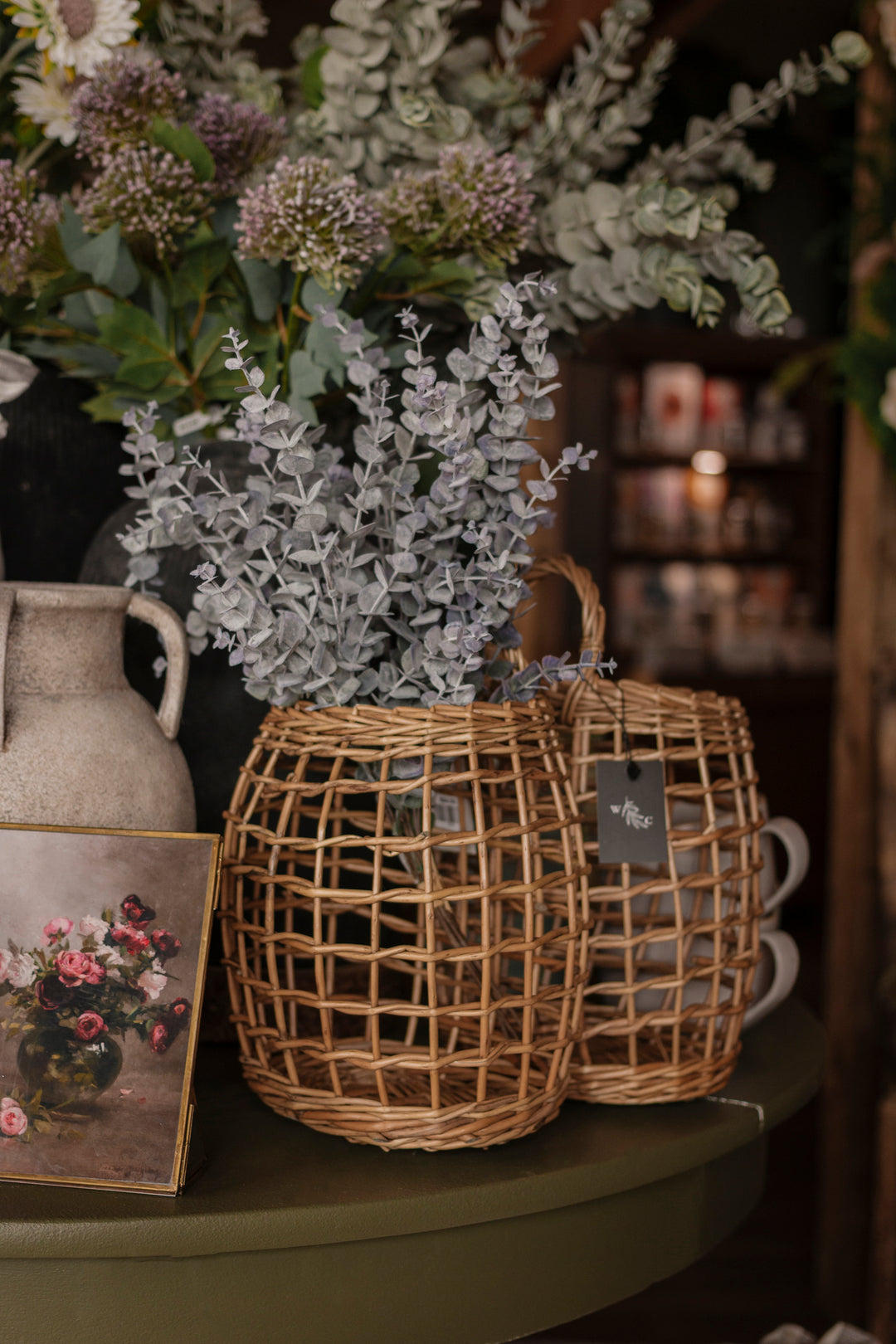 Open Weave Hanging Market Basket
