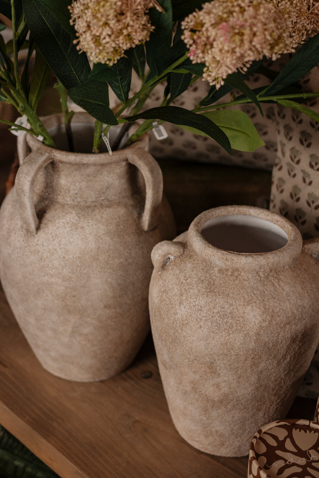 Aged Cream Terracotta Vase