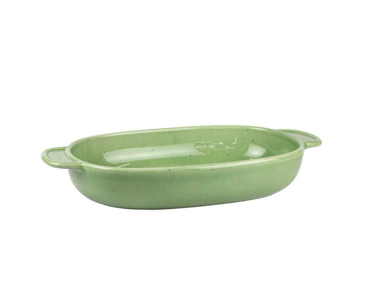 Olive Stoneware Baker