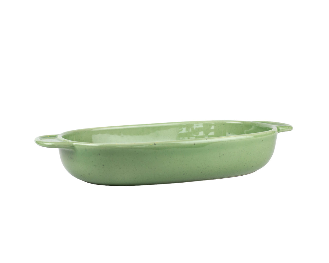Olive Stoneware Baker