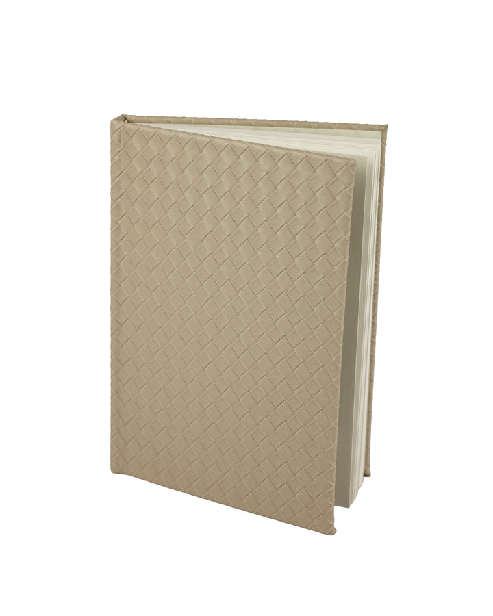Woven Vegan Leather Journal – Natural