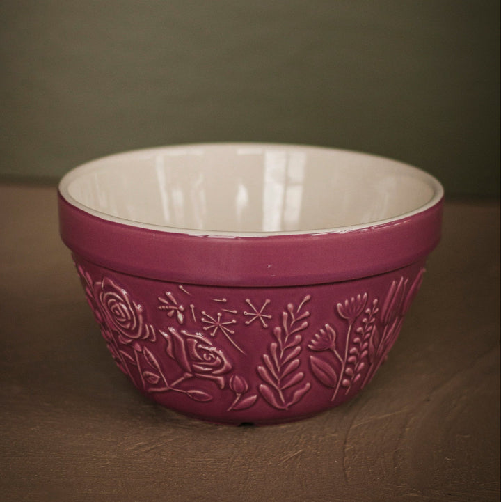Small Dusty Rose Embossed Prep Bowl