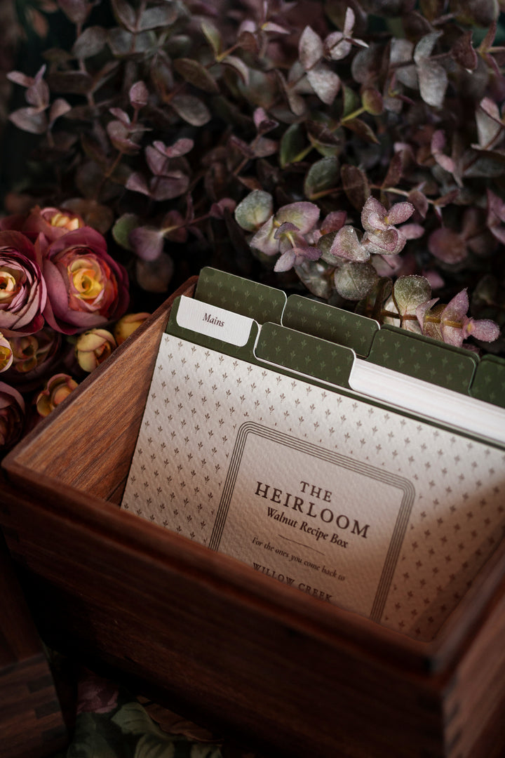 The Heirloom Walnut Recipe Box