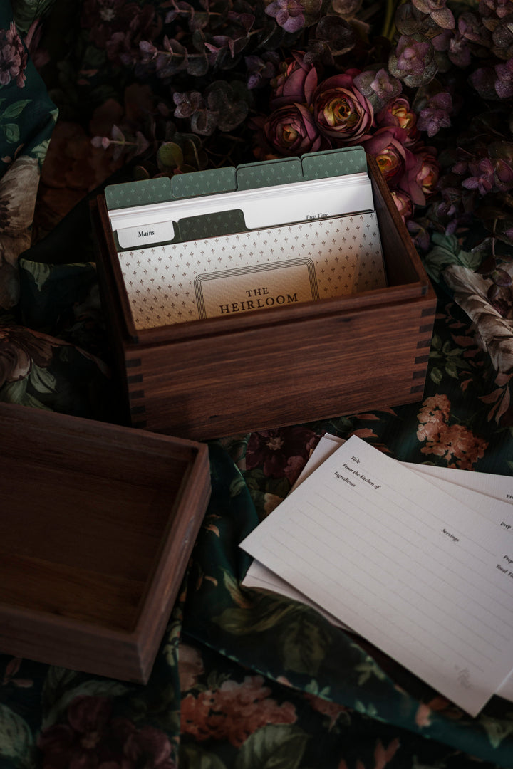 The Heirloom Walnut Recipe Box