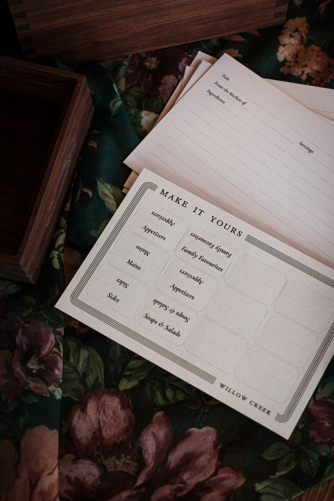 The Heirloom Walnut Recipe Box