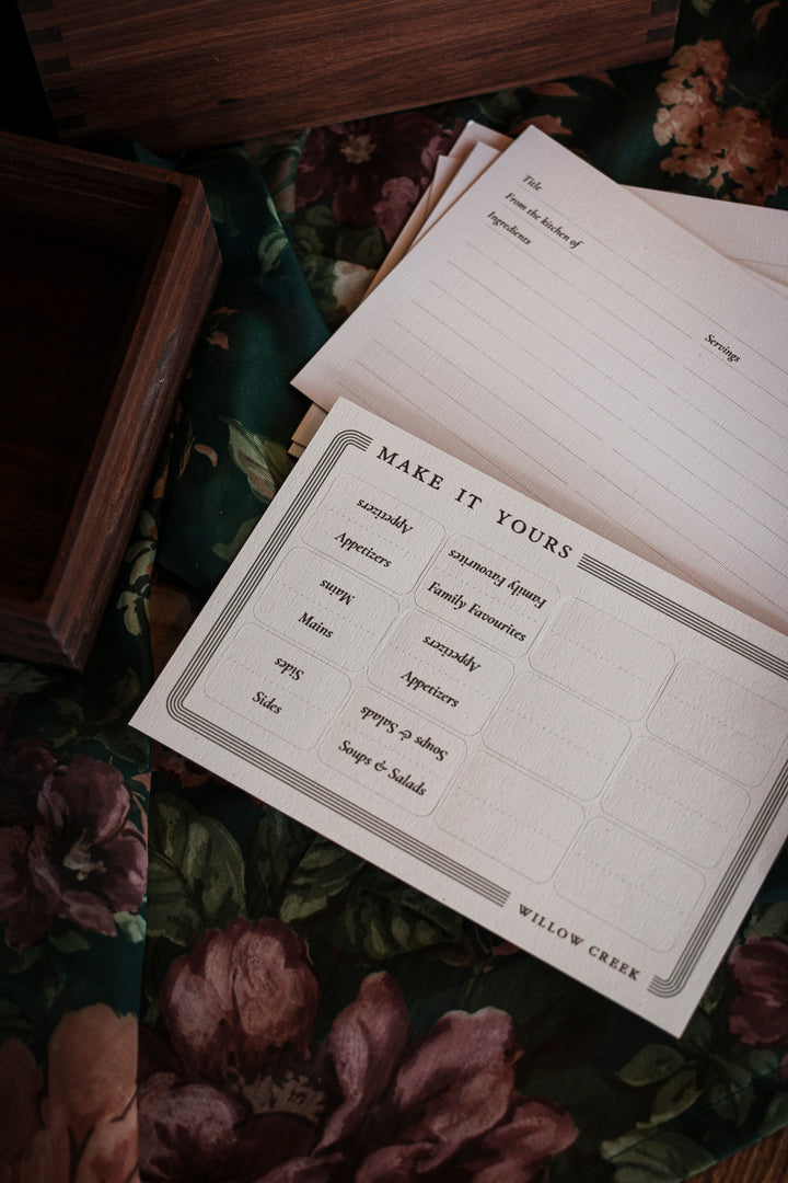 The Heirloom Walnut Recipe Box