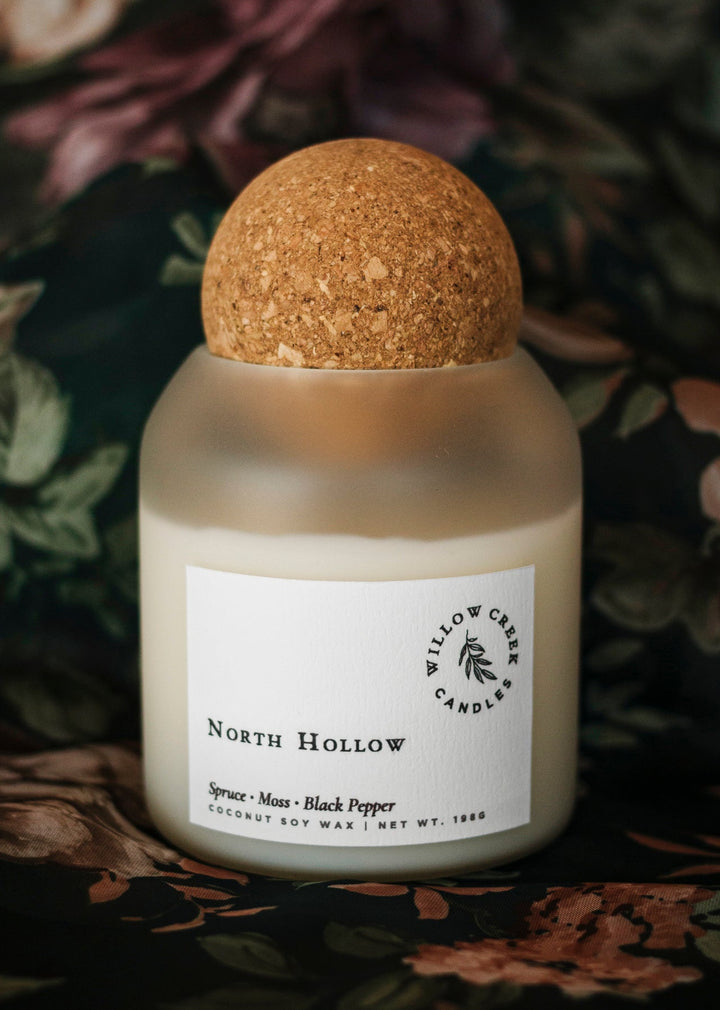 North Hollow Cork Ball Candle