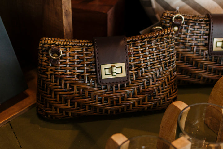 The Sundown Woven Palm Crossbody