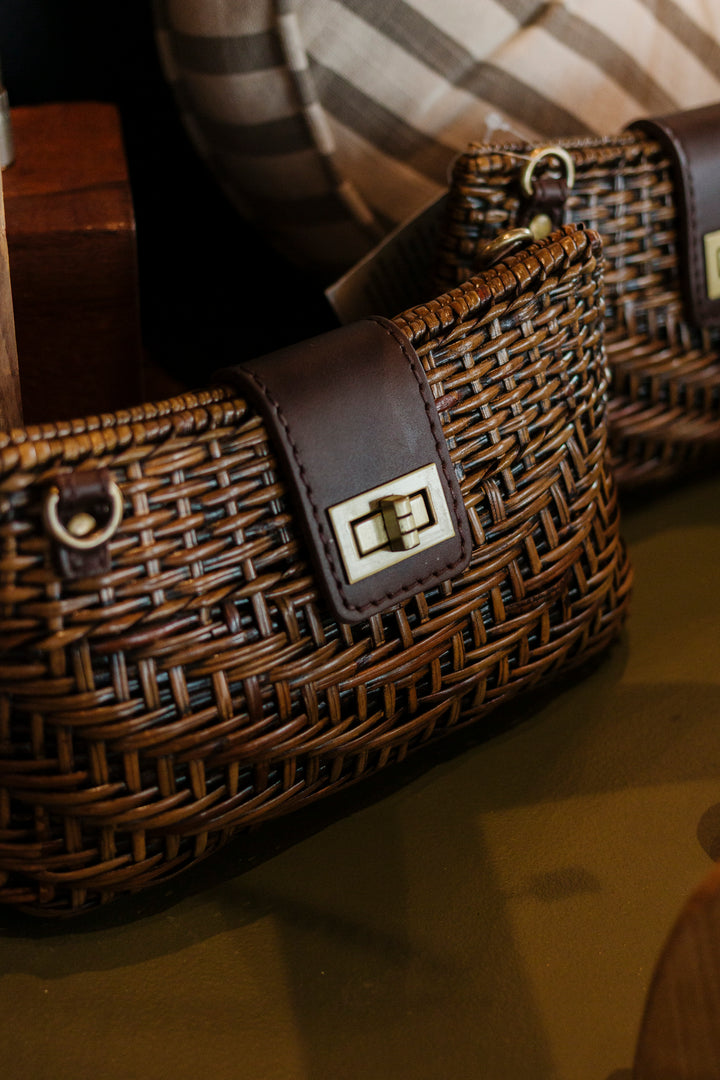 The Sundown Woven Palm Crossbody