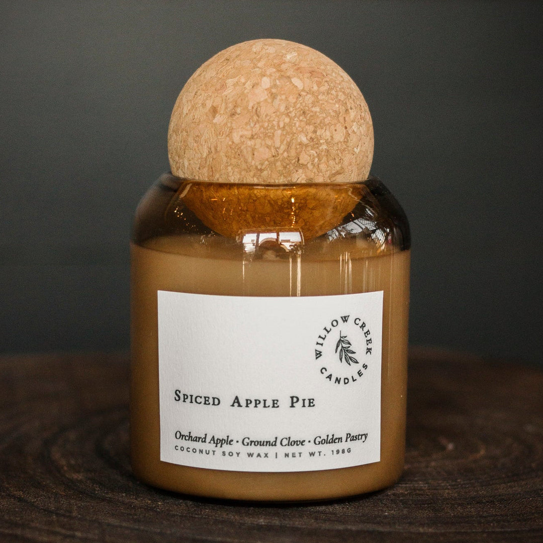 Spiced Apple Pie Cork Ball Candle