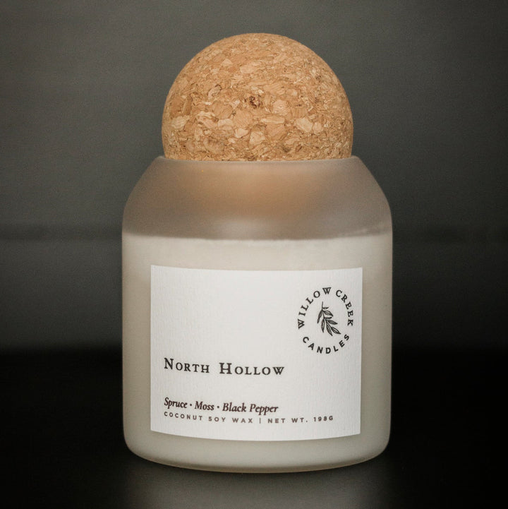 North Hollow Cork Ball Candle