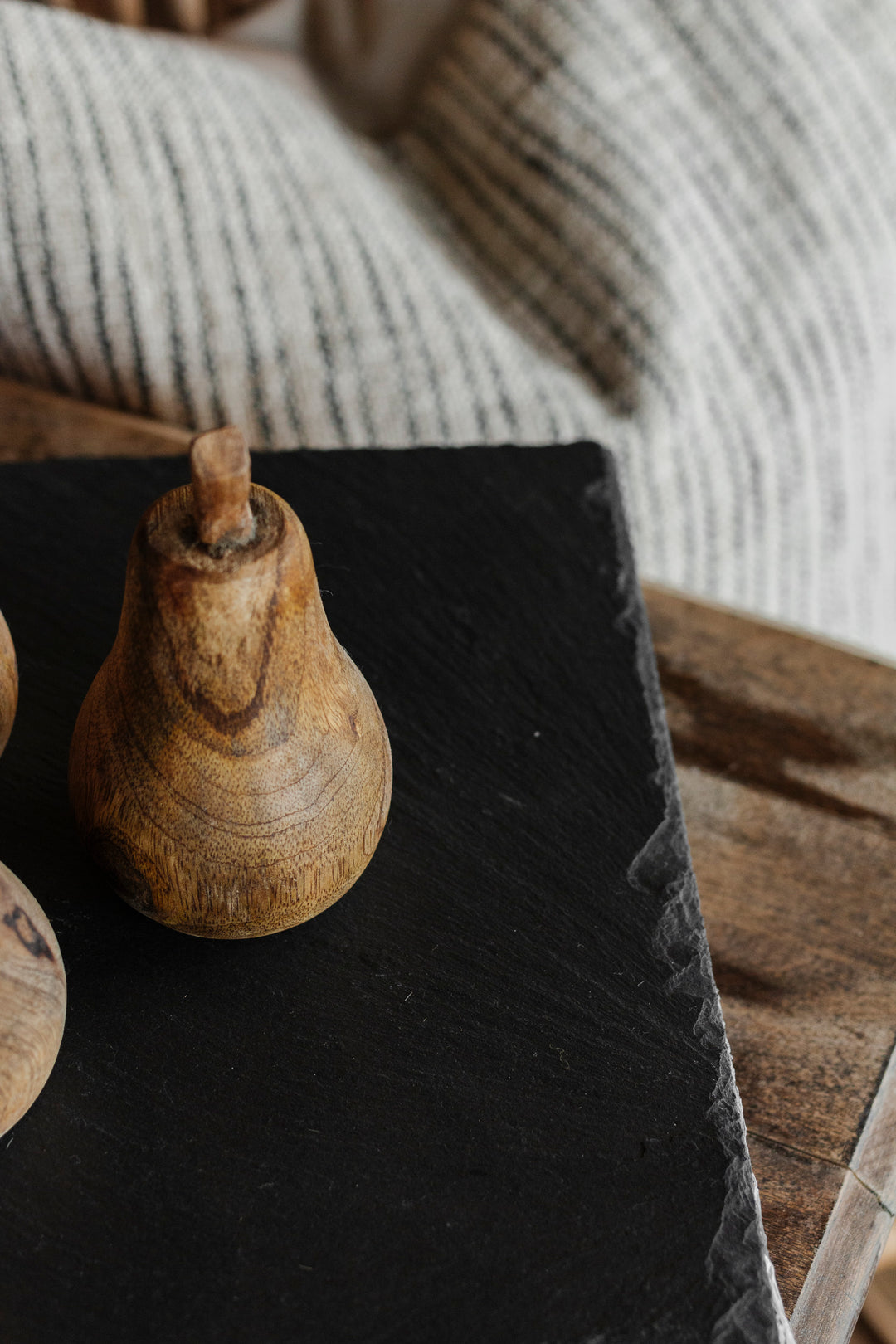 Carved Wooden Pear