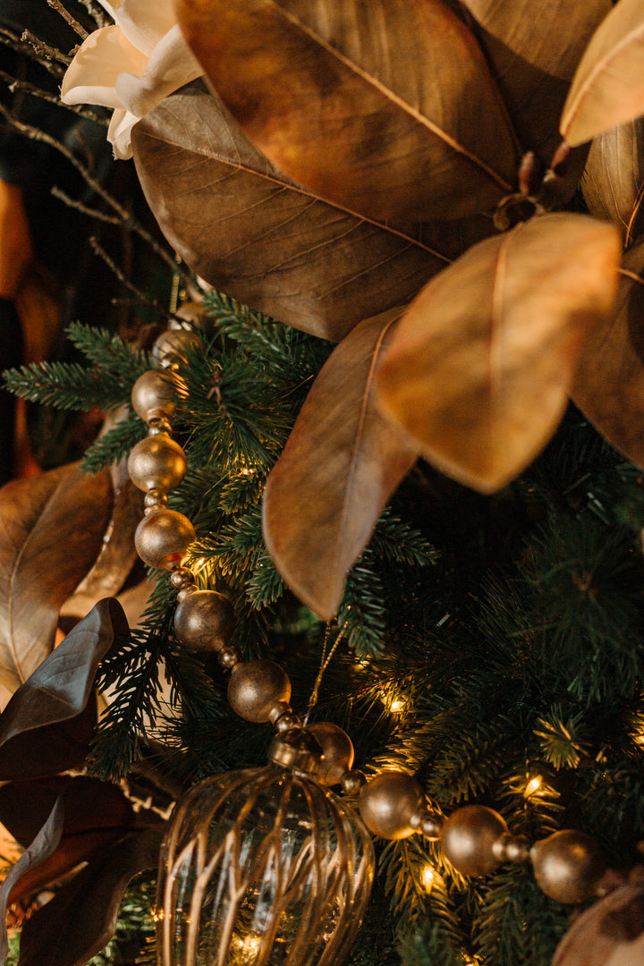 Brushed Gold Glass Bead Garland