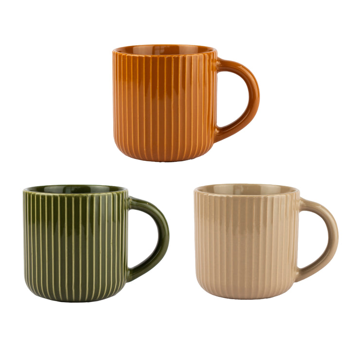 Earth Tone Fluted Mug