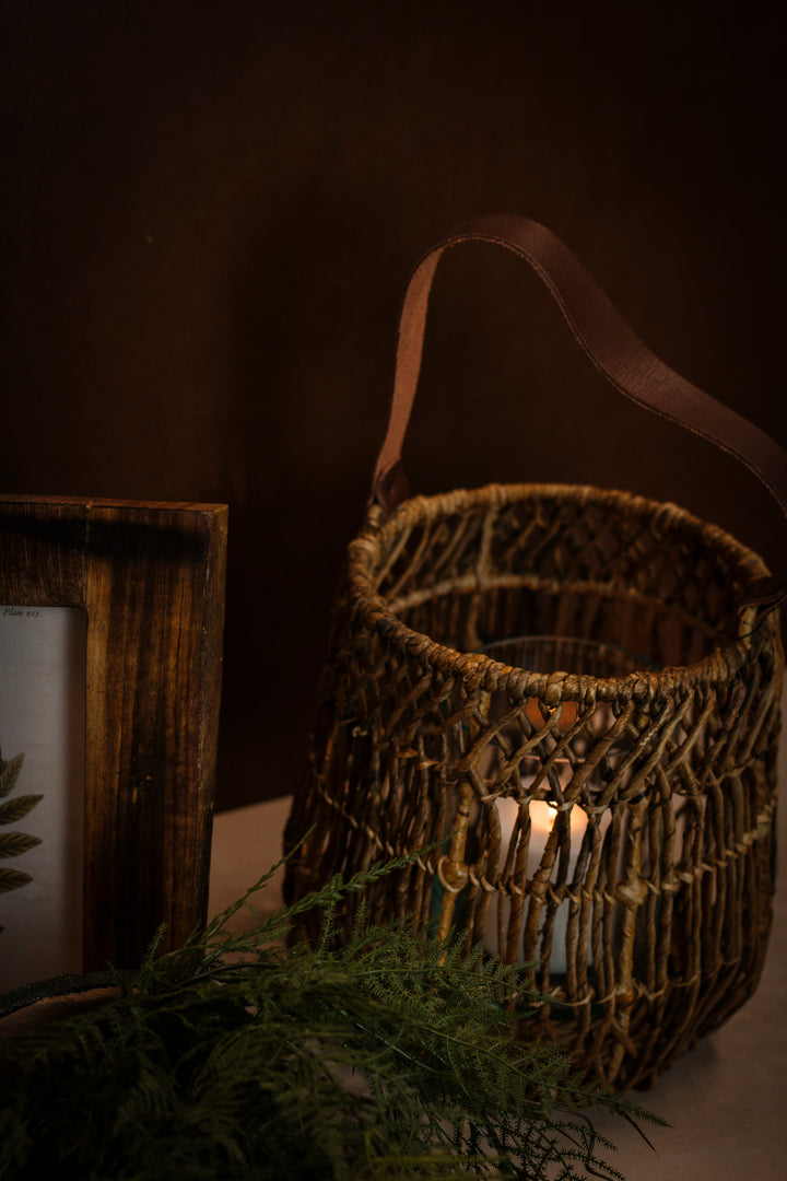Abaca Lantern Basket