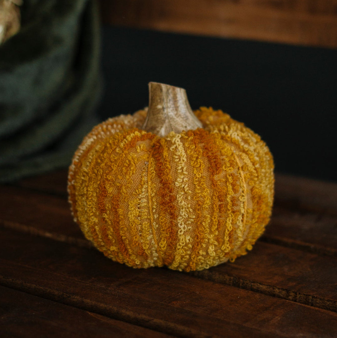 Mini Bouclé & Velvet Pumpkins