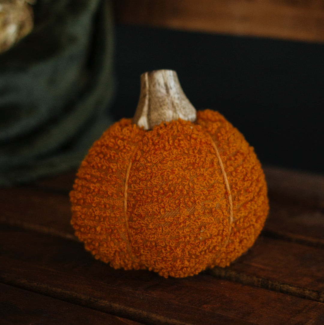 Mini Bouclé & Velvet Pumpkins