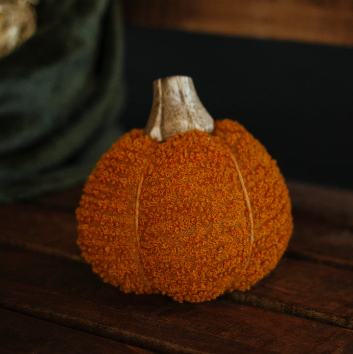 Mini Bouclé & Velvet Pumpkins