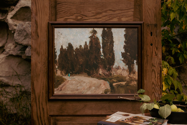 Cypress Road Landscape - Framed Canvas