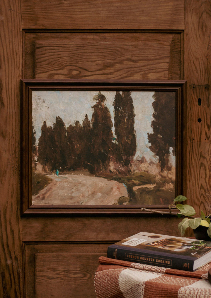 Cypress Road Landscape - Framed Canvas