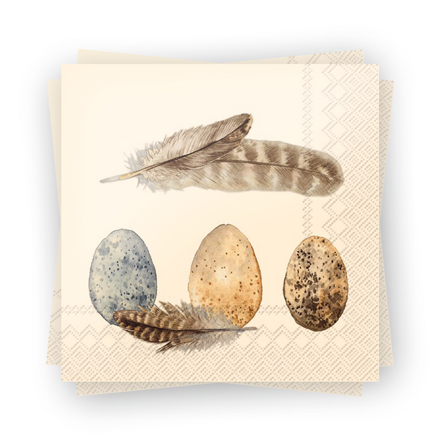 Spring Feathers Paper Napkins