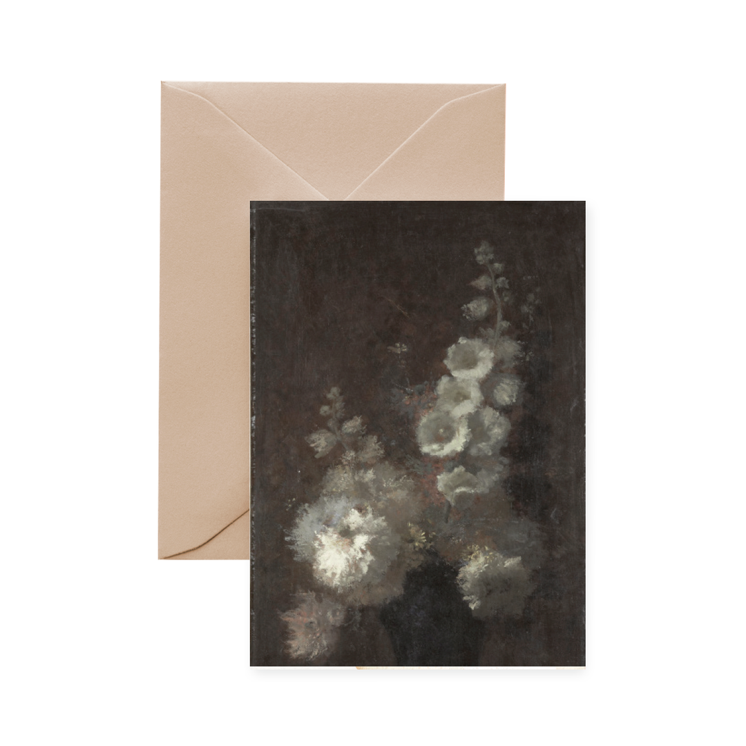 Moody Flowers Art Greeting Card