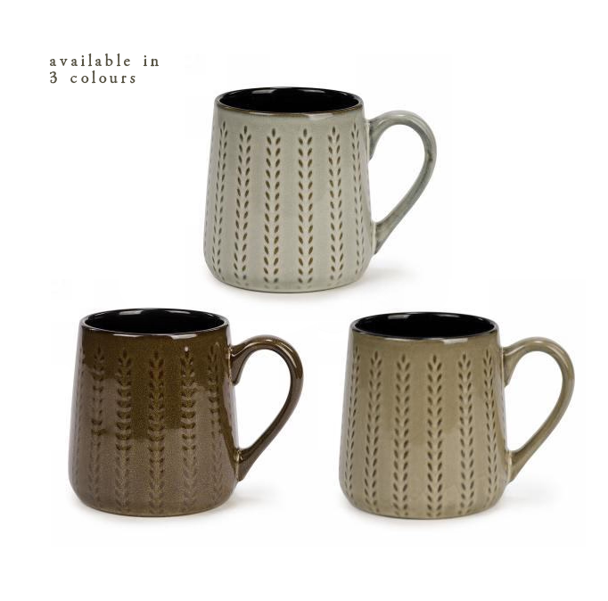 Earthen Ceramic Embossed Mug