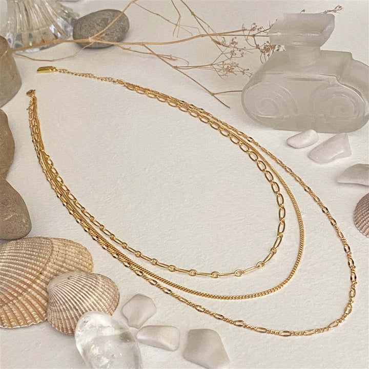 Nanaimo Gold Triple Layer Chain Necklace