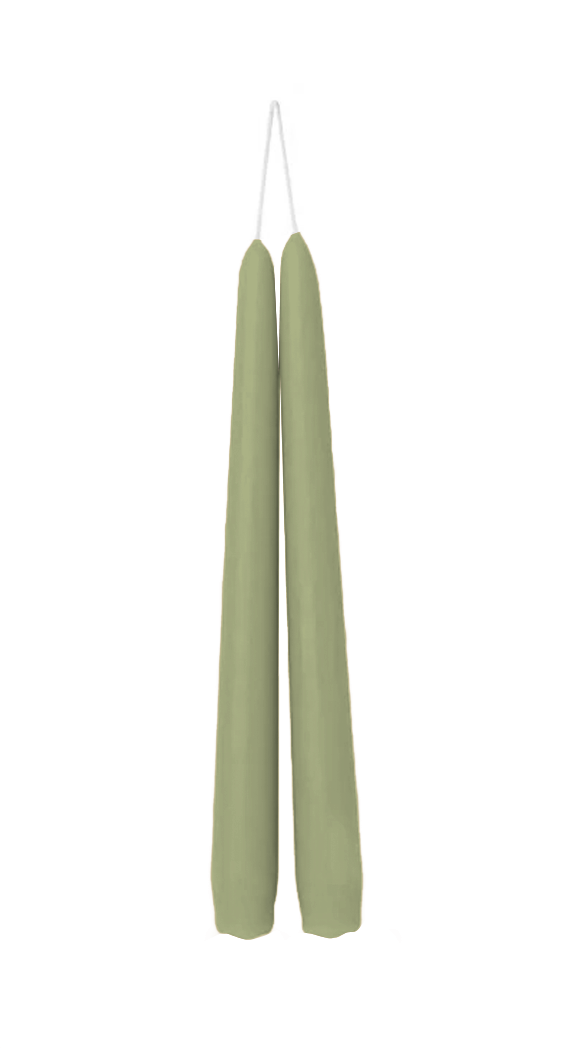 Olive Taper Candle Set of 2