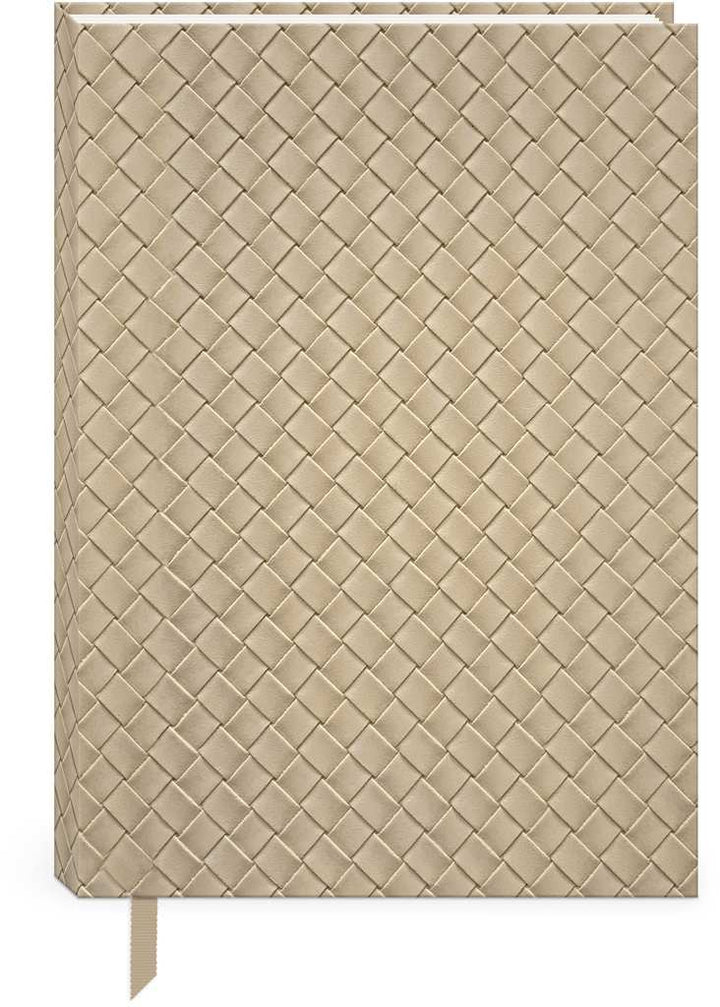 Woven Vegan Leather Journal – Natural