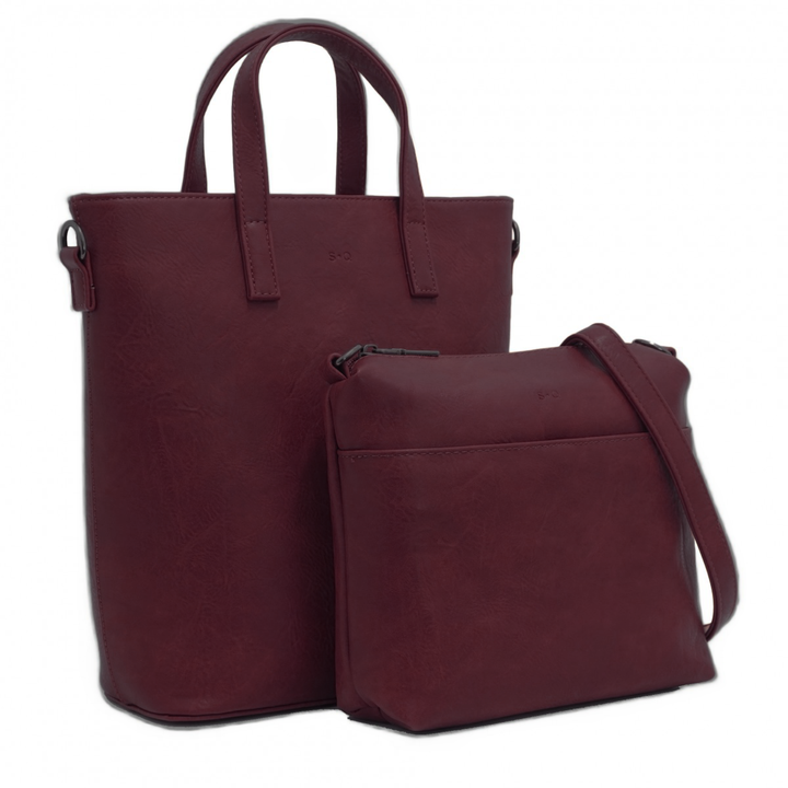 Lilia 2-in-1 Satchel in Sangria