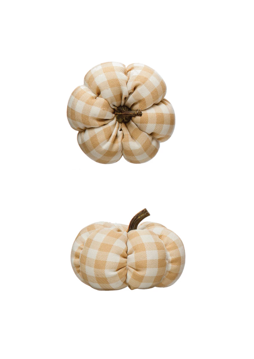 Mini Plaid Pumpkin