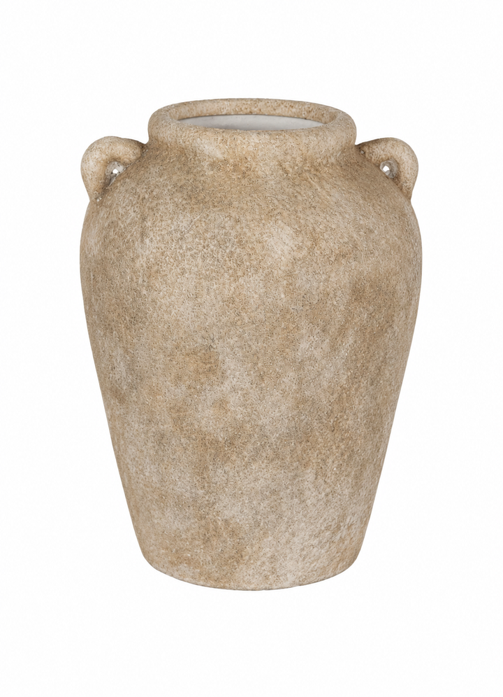 Aged Cream Terracotta Vase