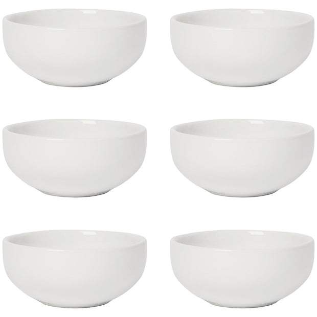 White Pinch Bowl Set of 6