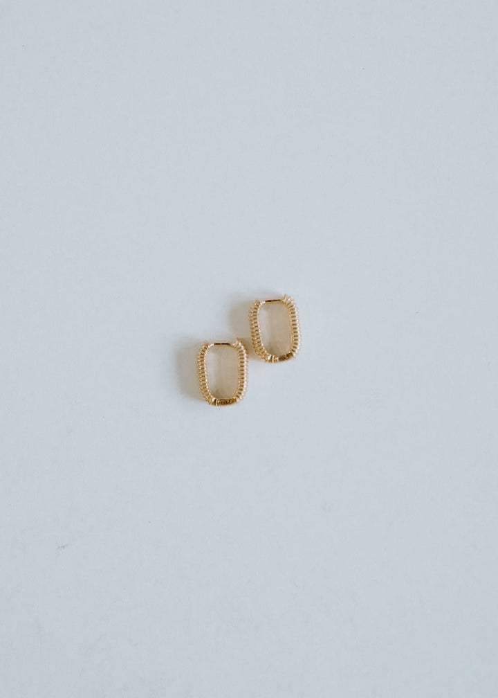 Pleated Gold Filled Huggie Hoop Earrings