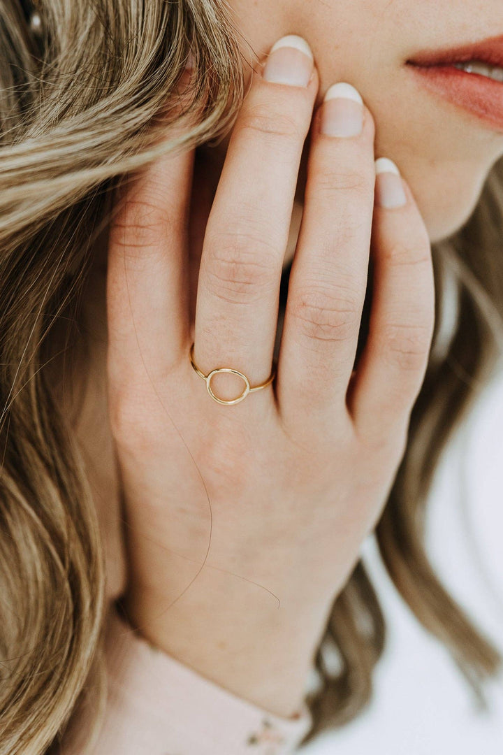 Open Circle Gold Filled Minimalist Ring