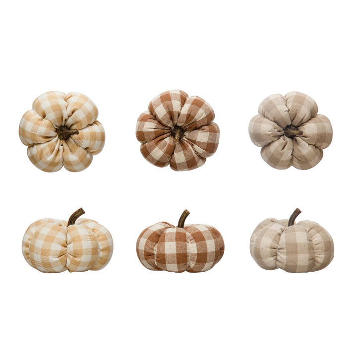 Mini Plaid Pumpkin