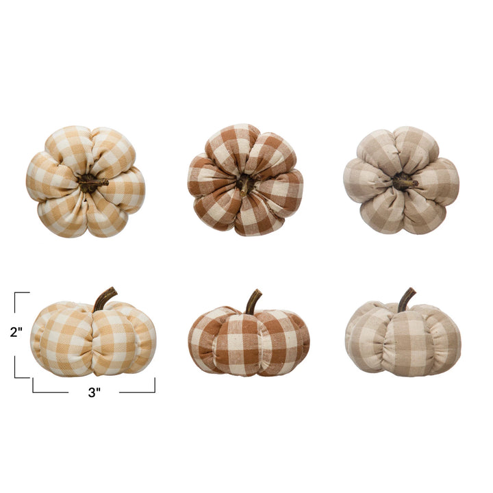 Mini Plaid Pumpkin