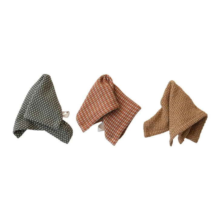 Cotton Dobby Dish Cloths, Set of 3