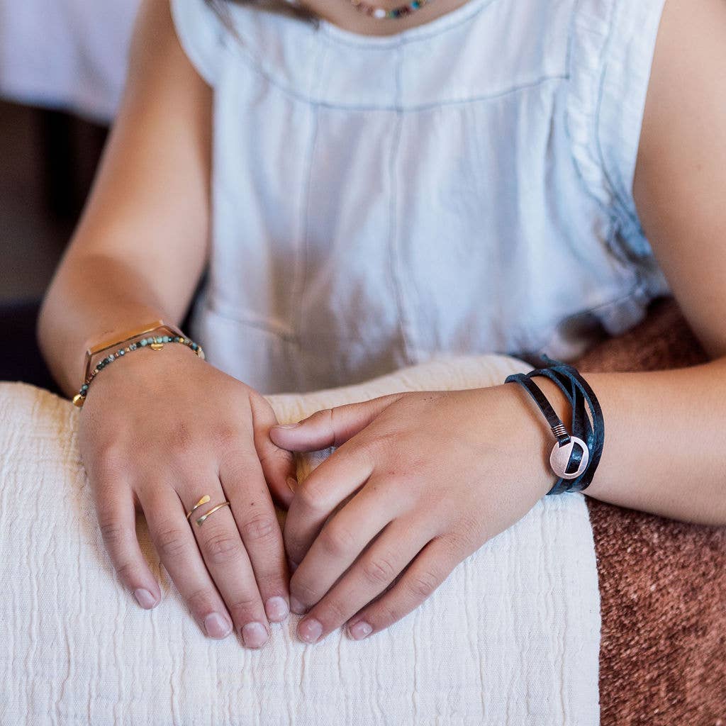 Drift Leather Wrap Bracelet