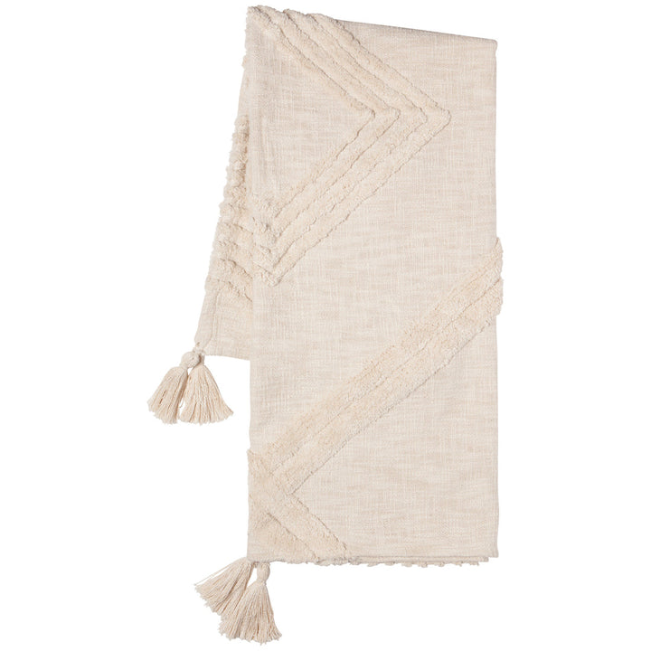 Cream Ava Throw Blanket