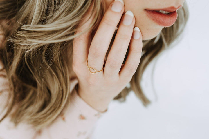 Open Circle Gold Filled Minimalist Ring