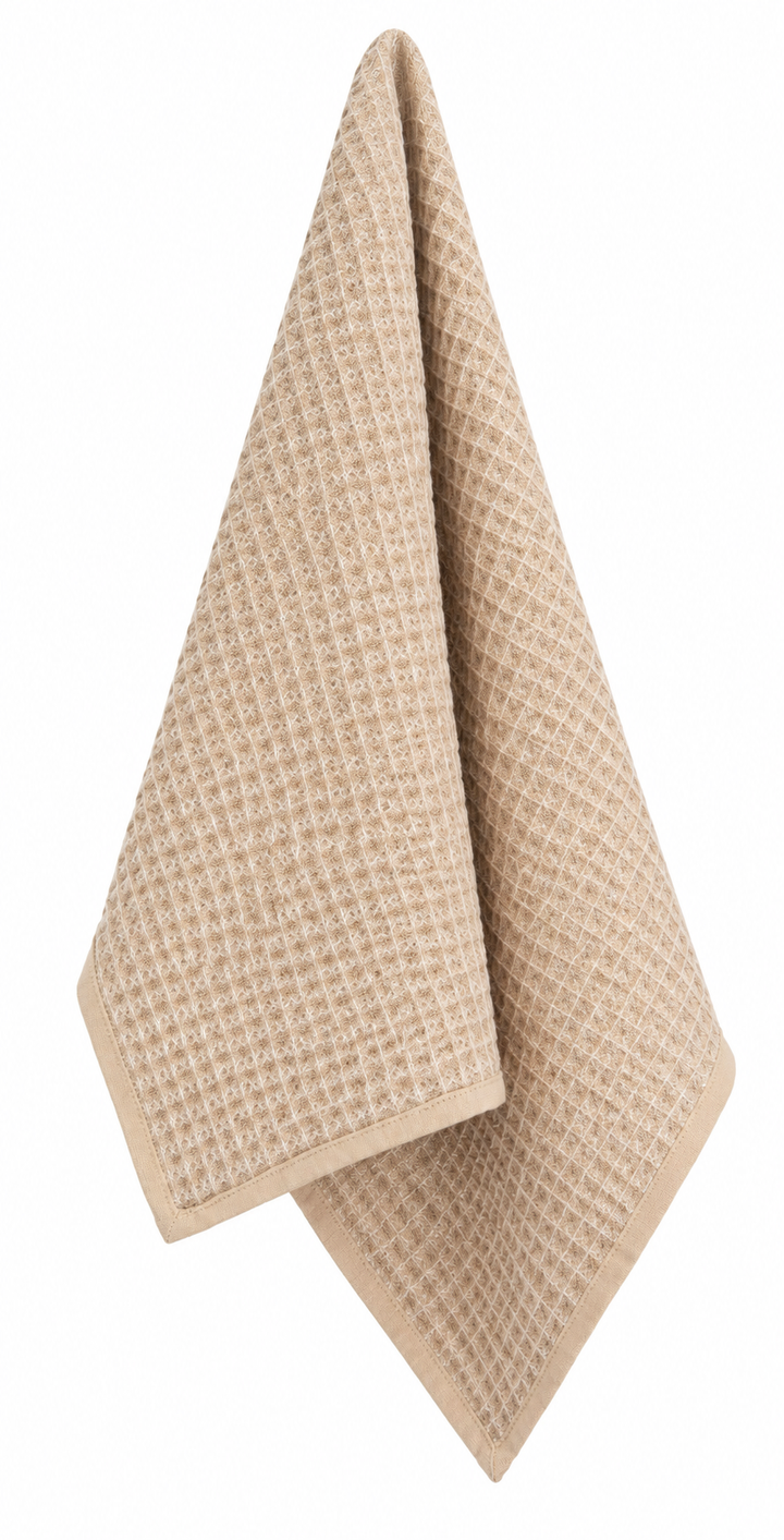Stone Washed Waffle Tea Towel | Natural