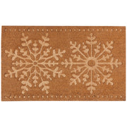 Embossed Snowflake Coir Doormat