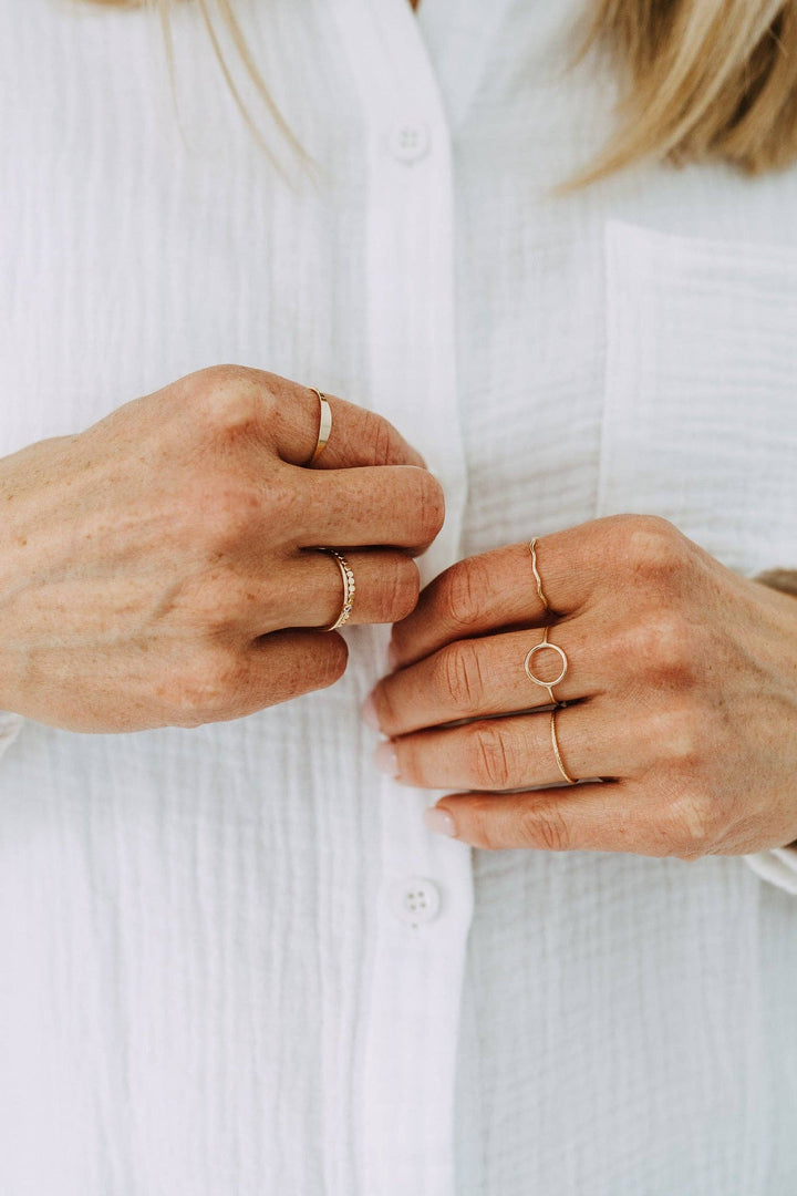 Open Circle Gold Filled Minimalist Ring