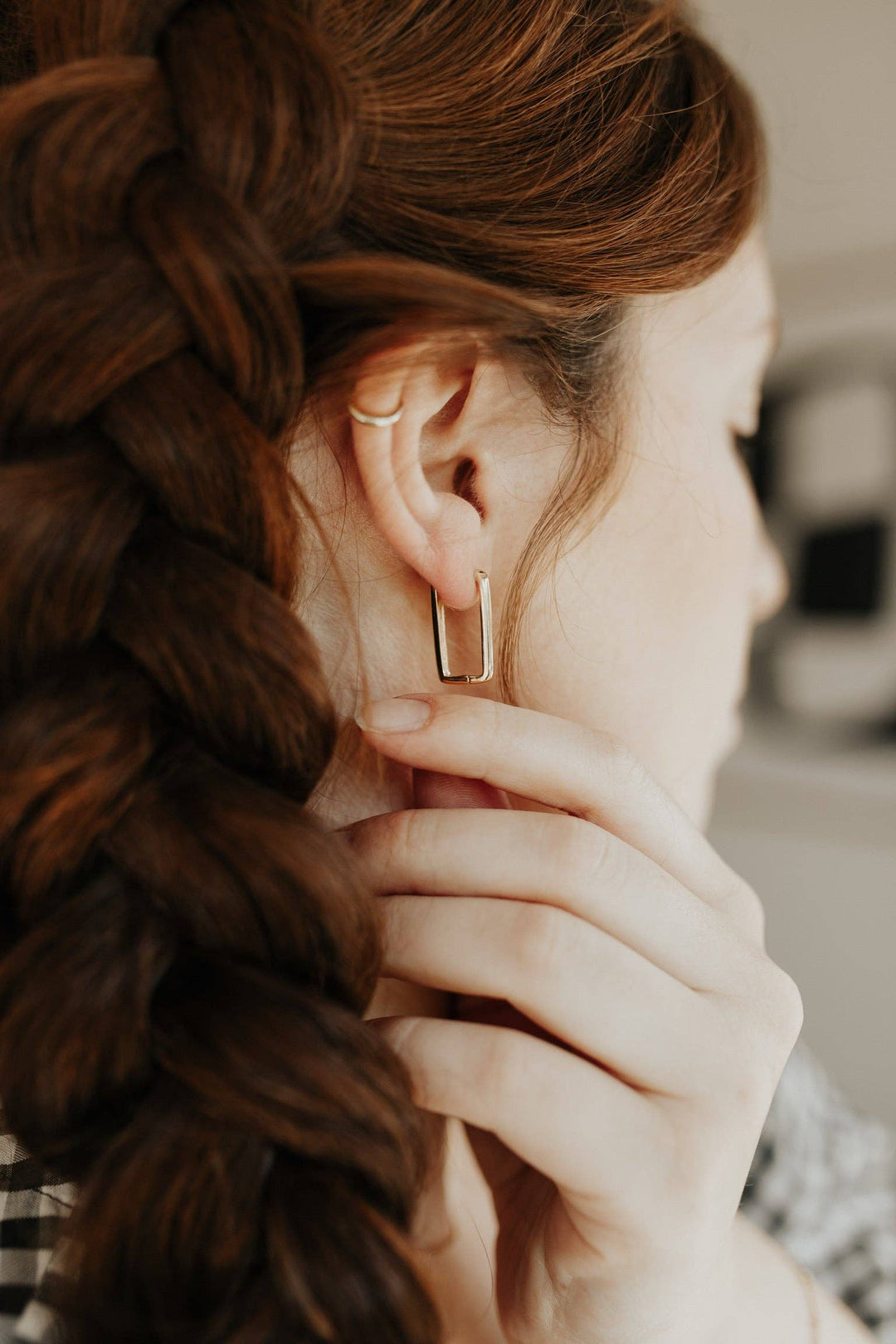 Long Rectangle Hoops | Sydney Rose Co.