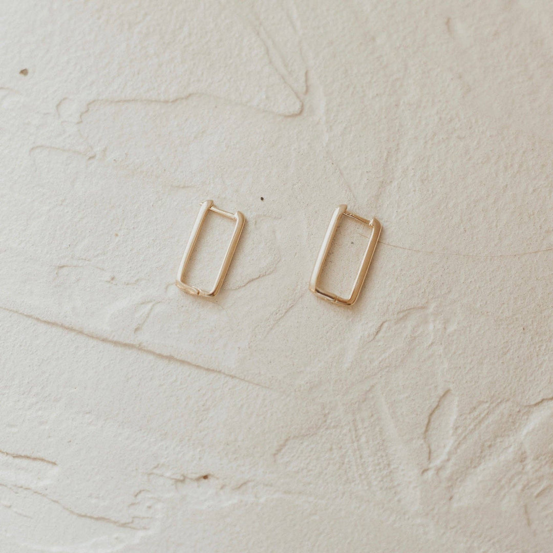 Long Rectangle Hoops | Sydney Rose Co.