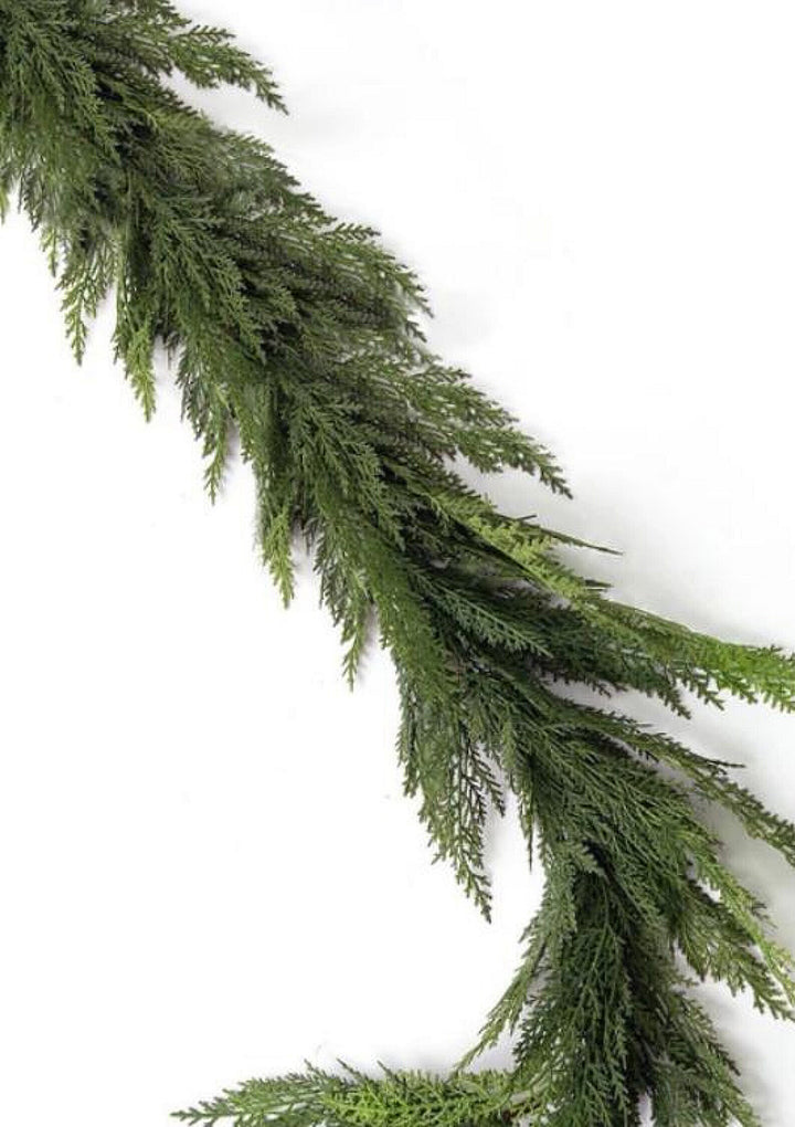 110" Real Touch Sequoia Cypress Garland